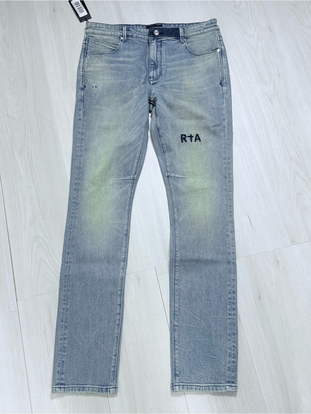 RTA Bryant Skinny Distressed Light Wash Jeans